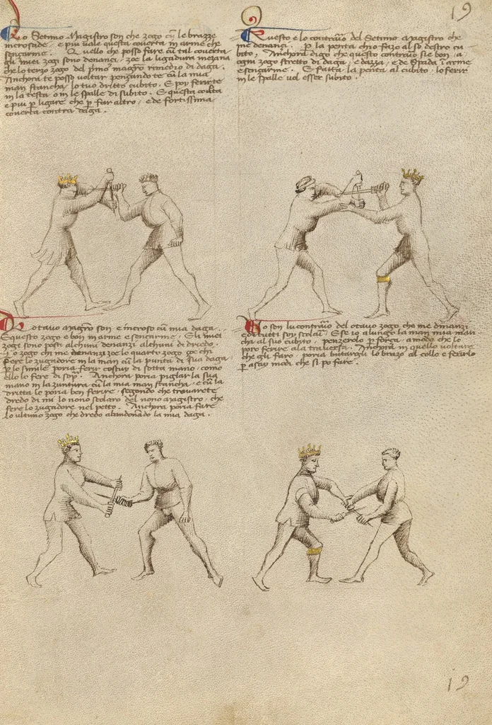 An illustration from Il Fior di Battaglia, 1410, leaf 25