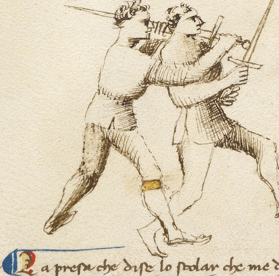 An illustration from Il Fior di Battaglia, 1410, leaf 60