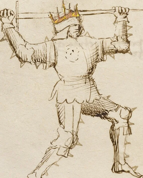 An illustration from Il Fior di Battaglia, 1410, leaf 65