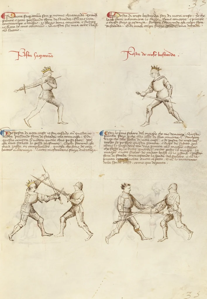 An illustration from Il Fior di Battaglia, 1410, leaf 66