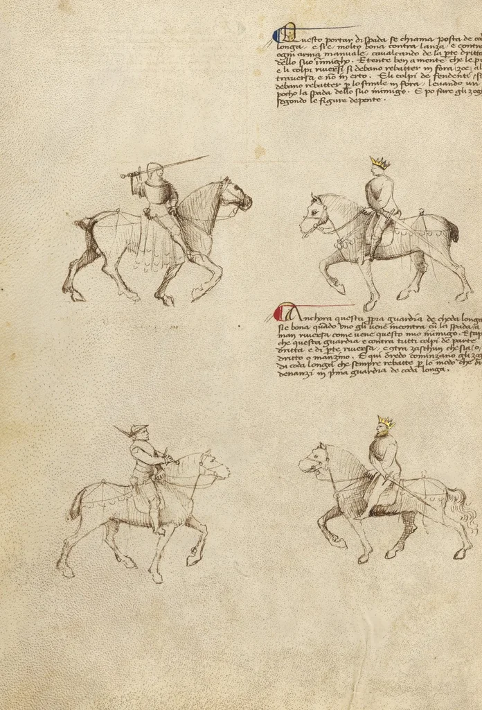 An illustration from Il Fior di Battaglia, 1410, leaf 79