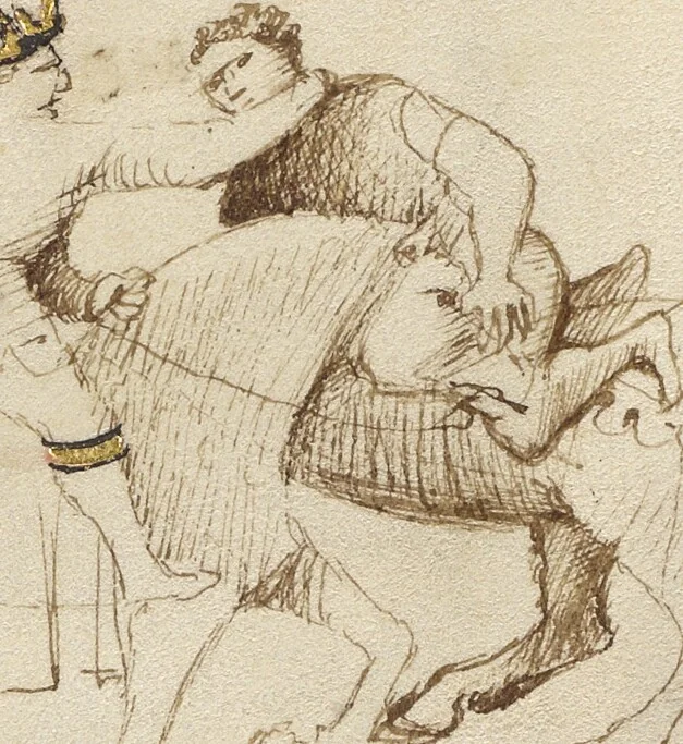 An illustration from Il Fior di Battaglia, 1410, leaf 93