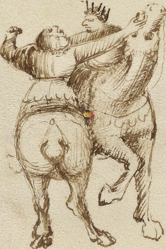 An illustration from Il Fior di Battaglia, 1410, leaf 93