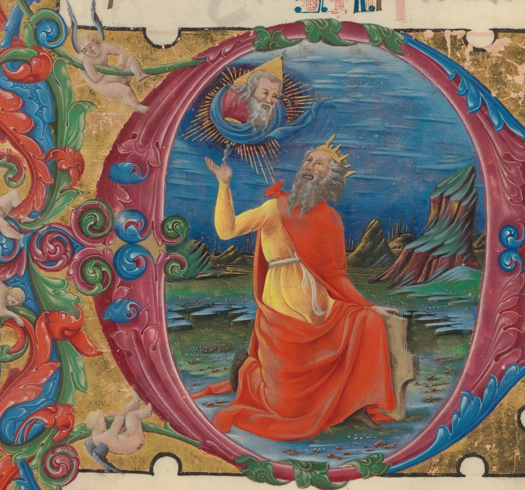 An illustration from Leaf from the Antiphonal of Cardinal Bessarion, 1455, leaf 2