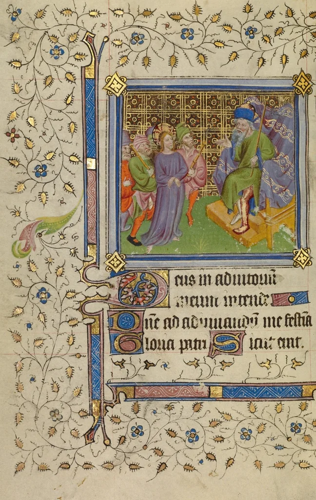 An illustration from Book of Hours, 1400, leaf 1