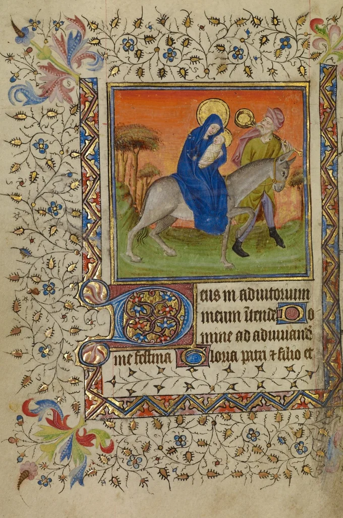 An illustration from Book of Hours, 1400, leaf 13