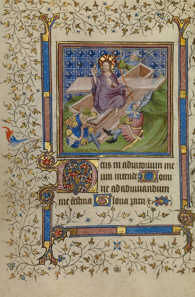 An illustration from Book of Hours, 1400, leaf 16