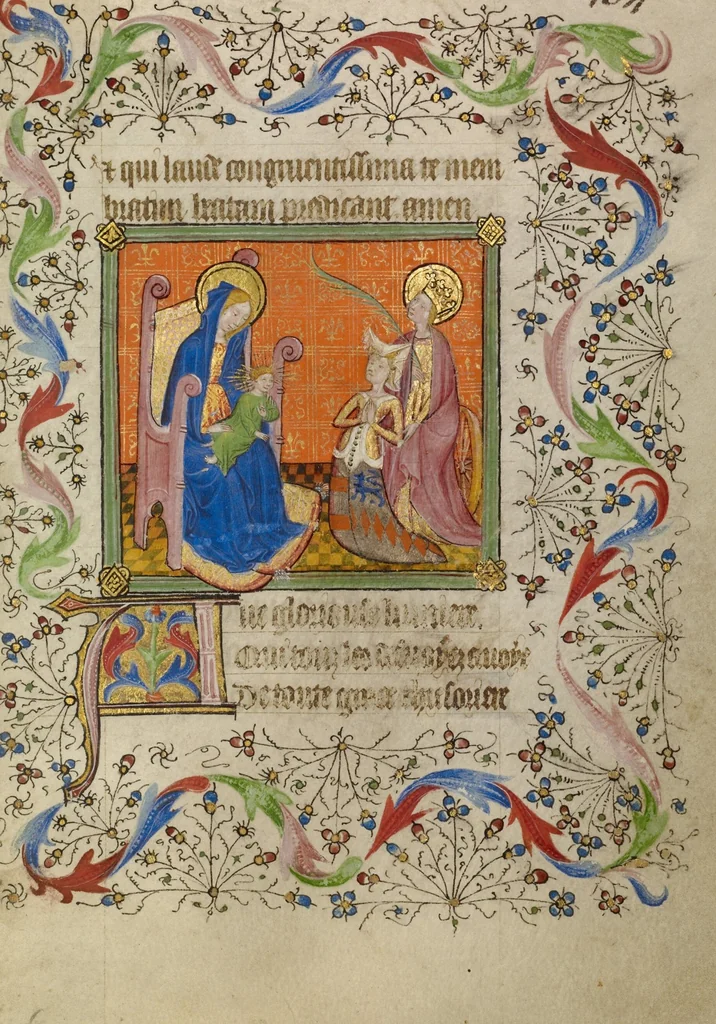 An illustration from Book of Hours, 1400, leaf 4