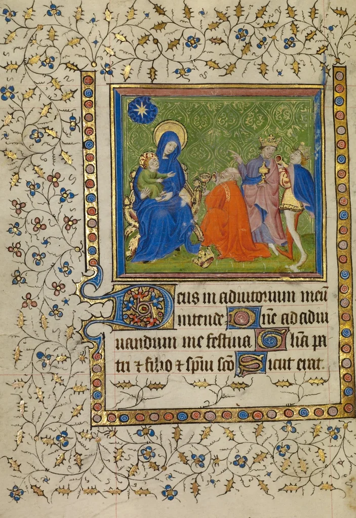 An illustration from Book of Hours, 1400, leaf 5