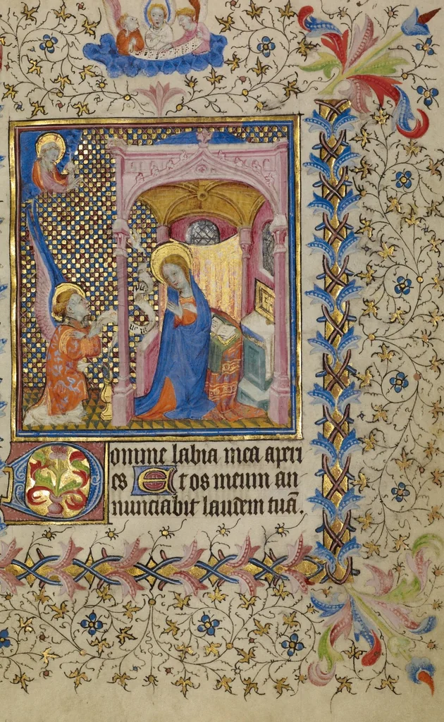 An illustration from Book of Hours, 1400, leaf 6