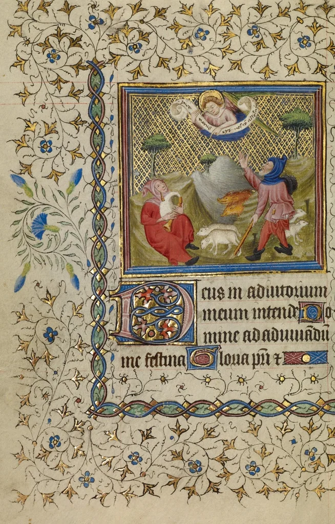 An illustration from Book of Hours, 1400, leaf 7
