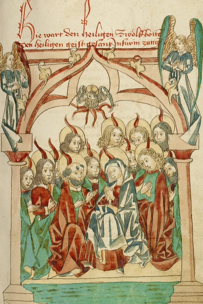An illustration from Barlaam und Josaphat, 1469, leaf 100