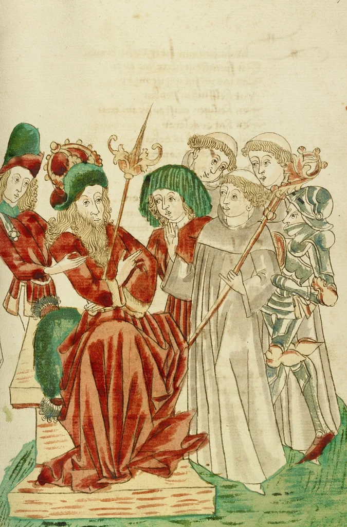 An illustration from Barlaam und Josaphat, 1469, leaf 103