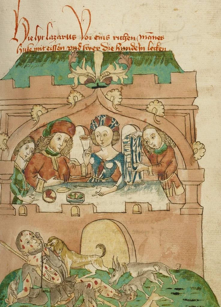 An illustration from Barlaam und Josaphat, 1469, leaf 105