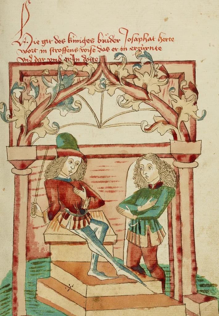 An illustration from Barlaam und Josaphat, 1469, leaf 107