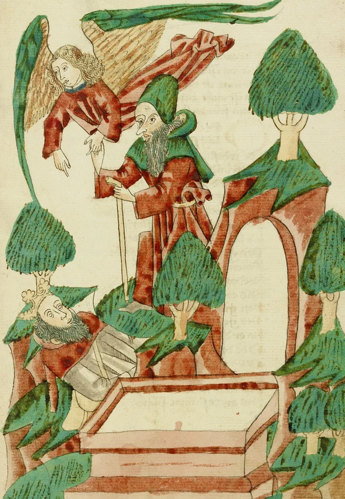 An illustration from Barlaam und Josaphat, 1469, leaf 11