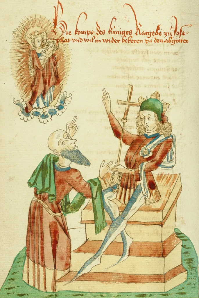 An illustration from Barlaam und Josaphat, 1469, leaf 110