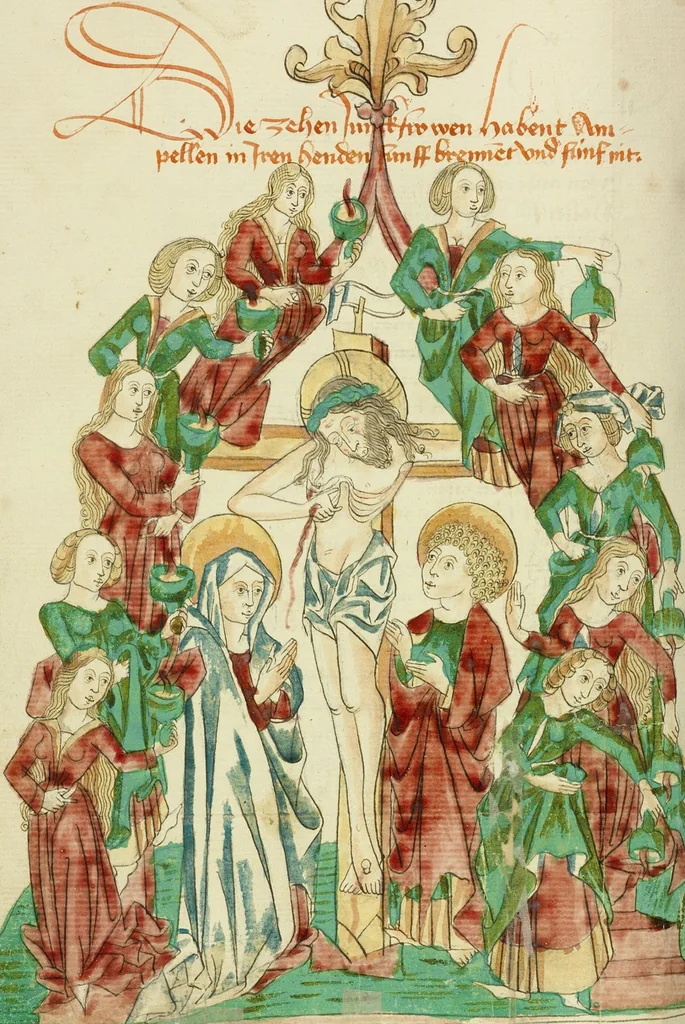 An illustration from Barlaam und Josaphat, 1469, leaf 113
