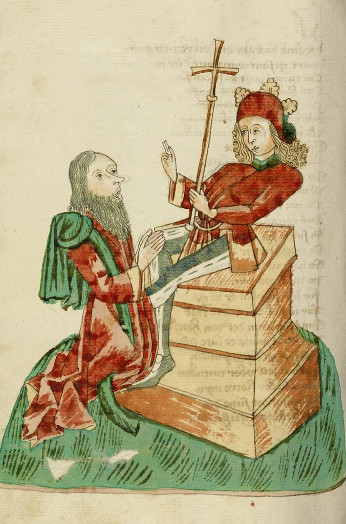 An illustration from Barlaam und Josaphat, 1469, leaf 117