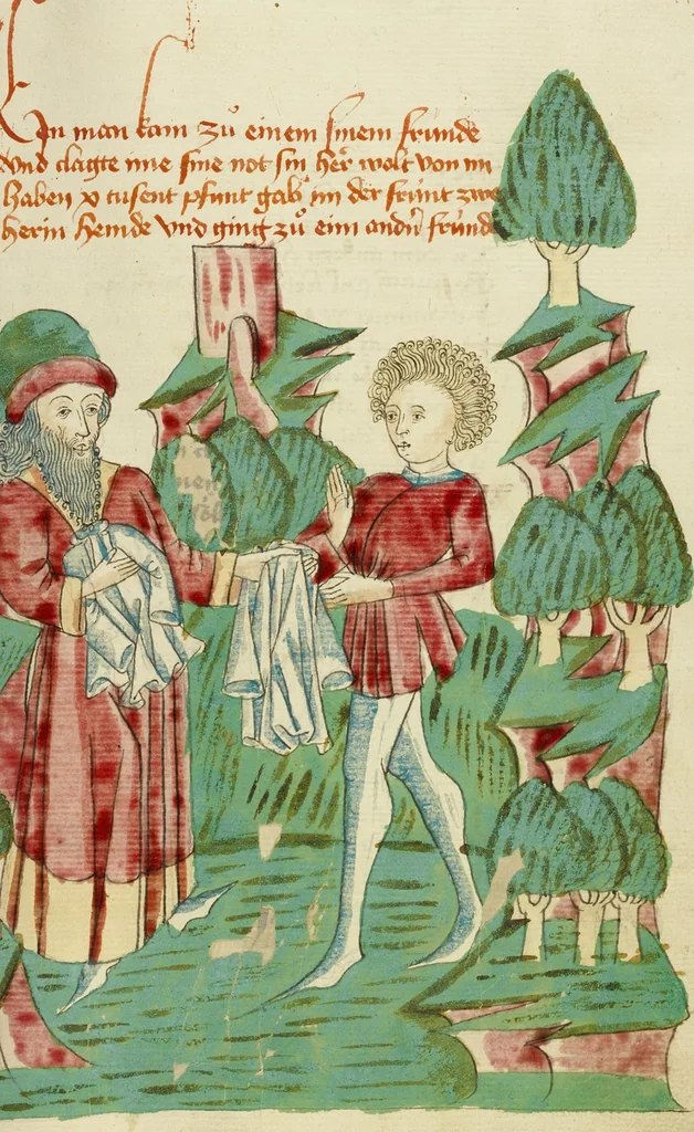 An illustration from Barlaam und Josaphat, 1469, leaf 12