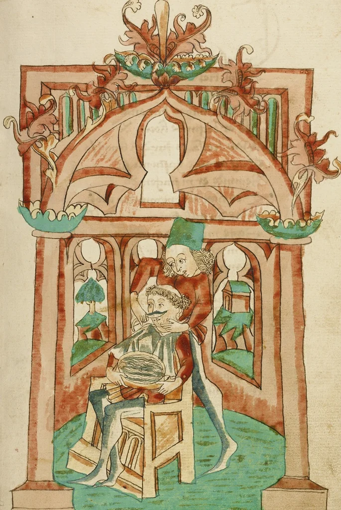 An illustration from Barlaam und Josaphat, 1469, leaf 120