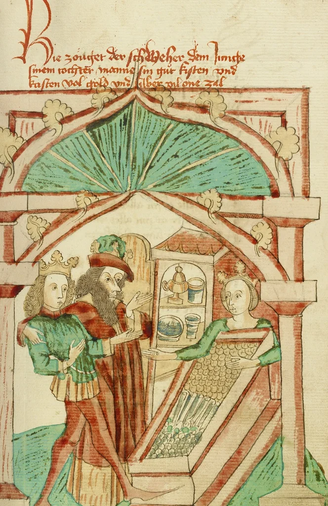 An illustration from Barlaam und Josaphat, 1469, leaf 122