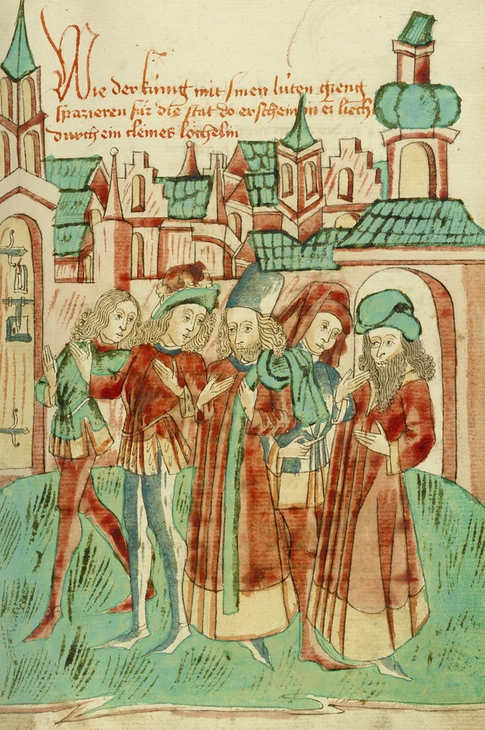 An illustration from Barlaam und Josaphat, 1469, leaf 123