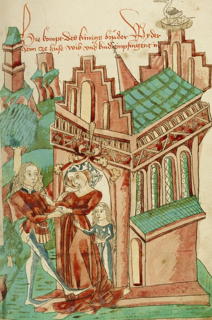 An illustration from Barlaam und Josaphat, 1469, leaf 124