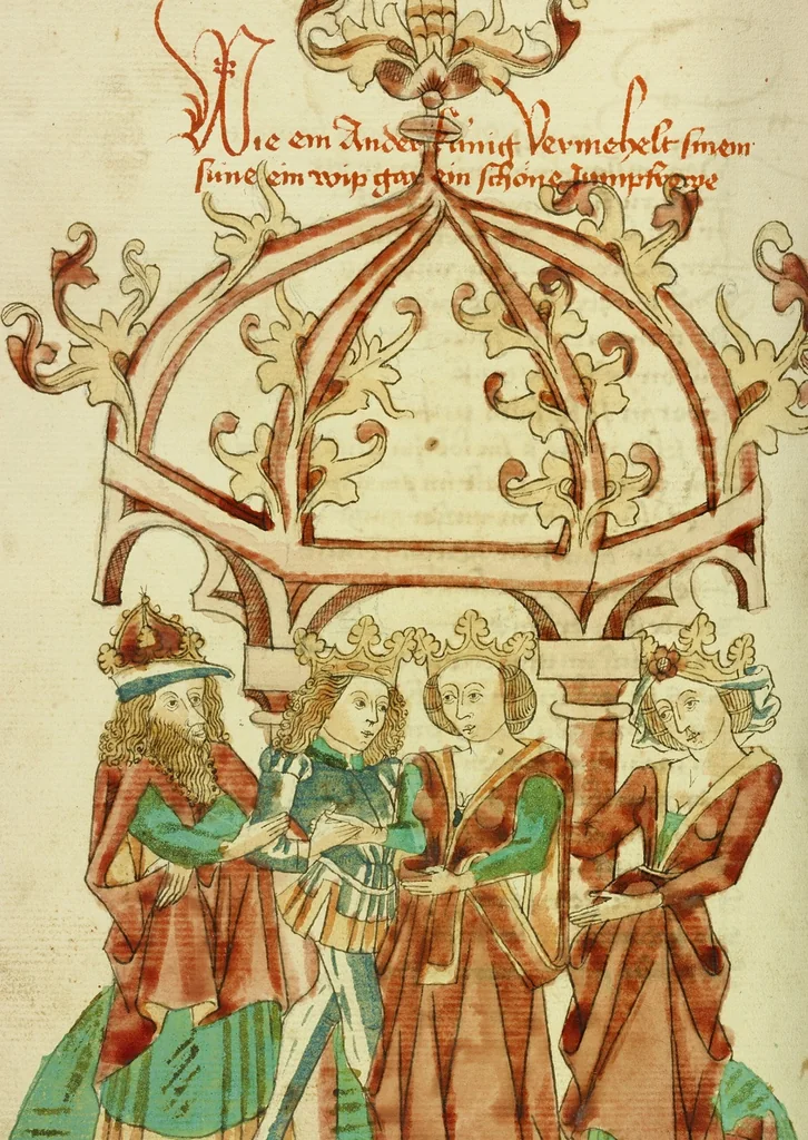An illustration from Barlaam und Josaphat, 1469, leaf 126