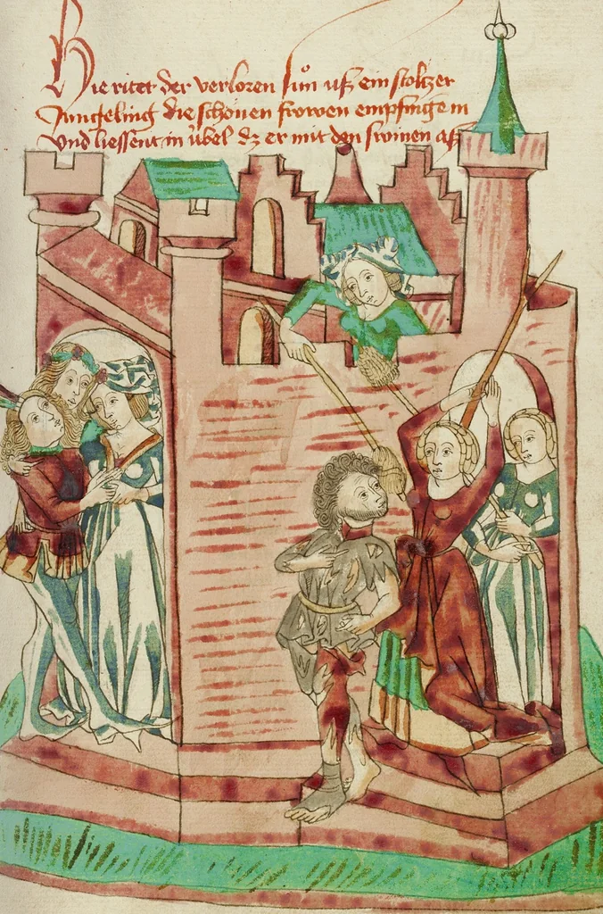 An illustration from Barlaam und Josaphat, 1469, leaf 127