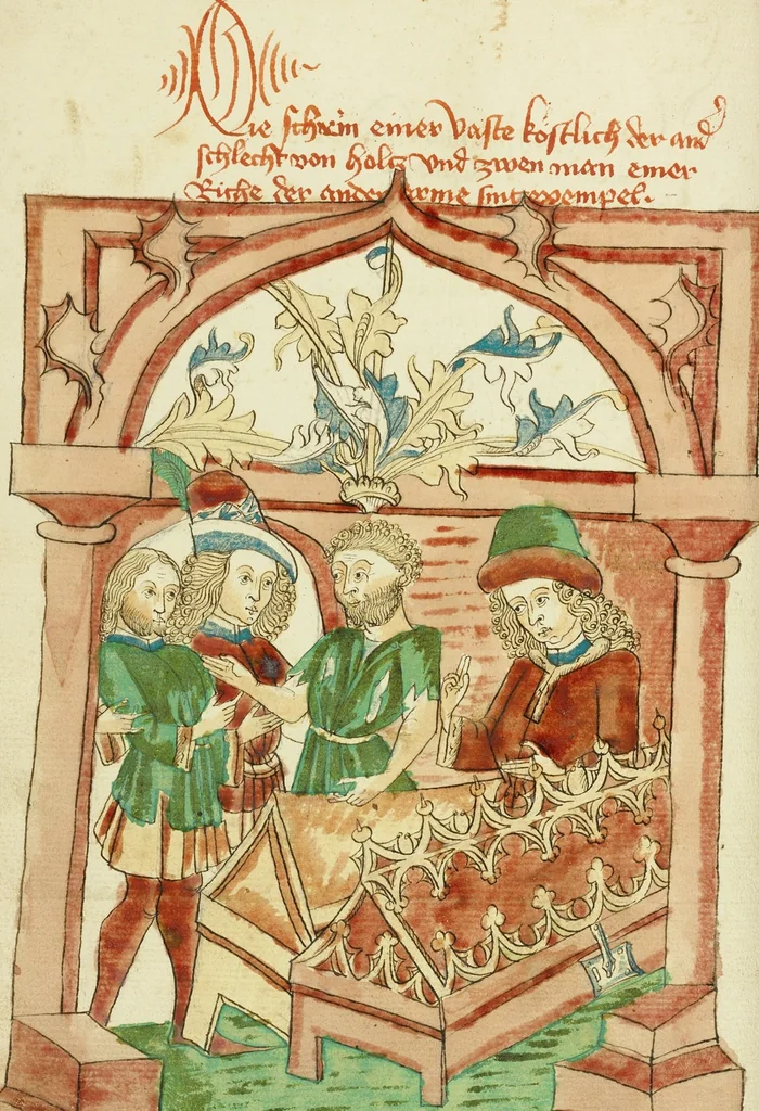 An illustration from Barlaam und Josaphat, 1469, leaf 131