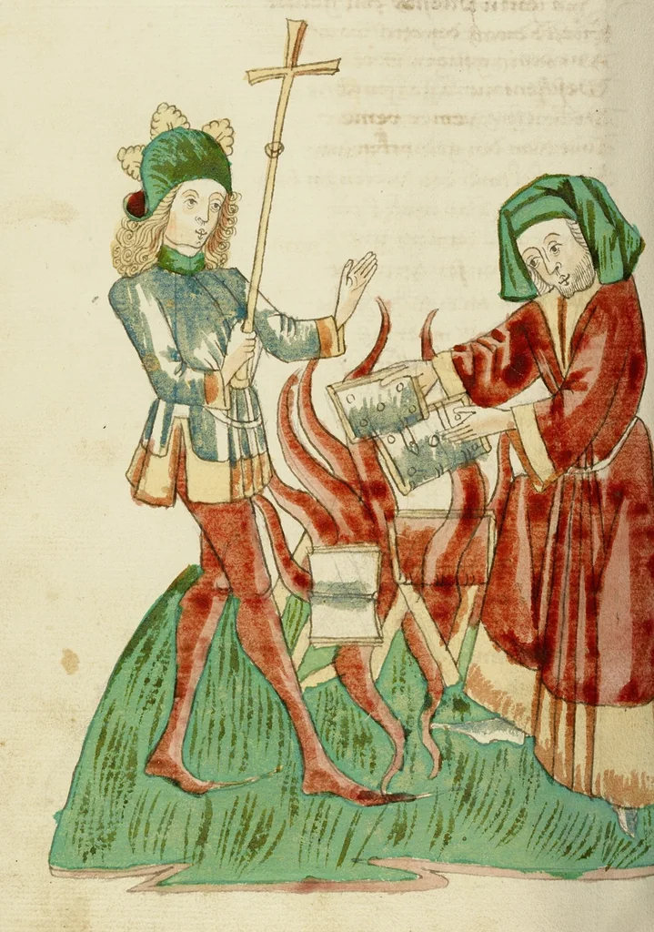 An illustration from Barlaam und Josaphat, 1469, leaf 135