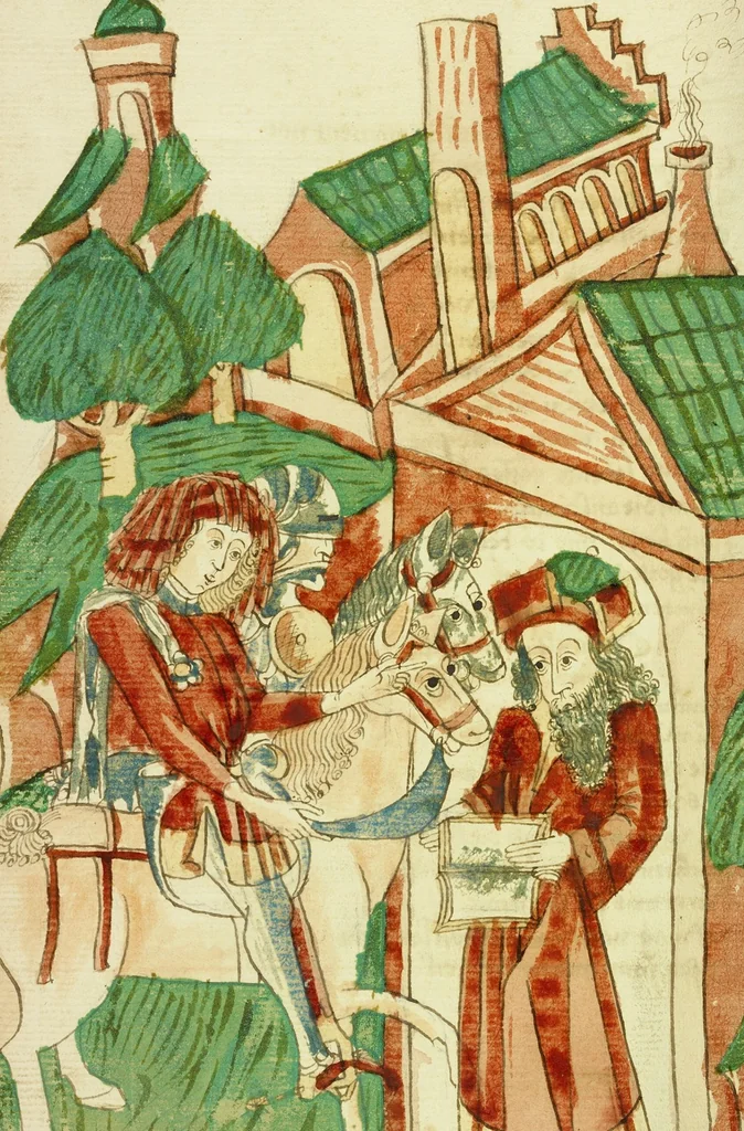 An illustration from Barlaam und Josaphat, 1469, leaf 139