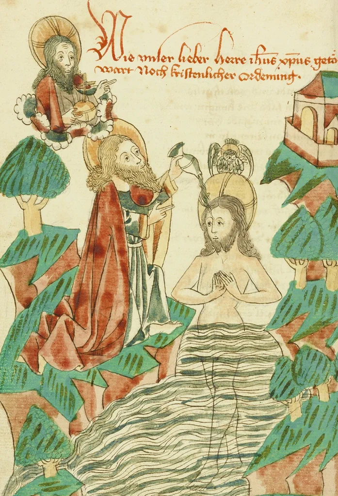 An illustration from Barlaam und Josaphat, 1469, leaf 14