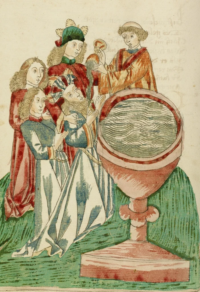 An illustration from Barlaam und Josaphat, 1469, leaf 15