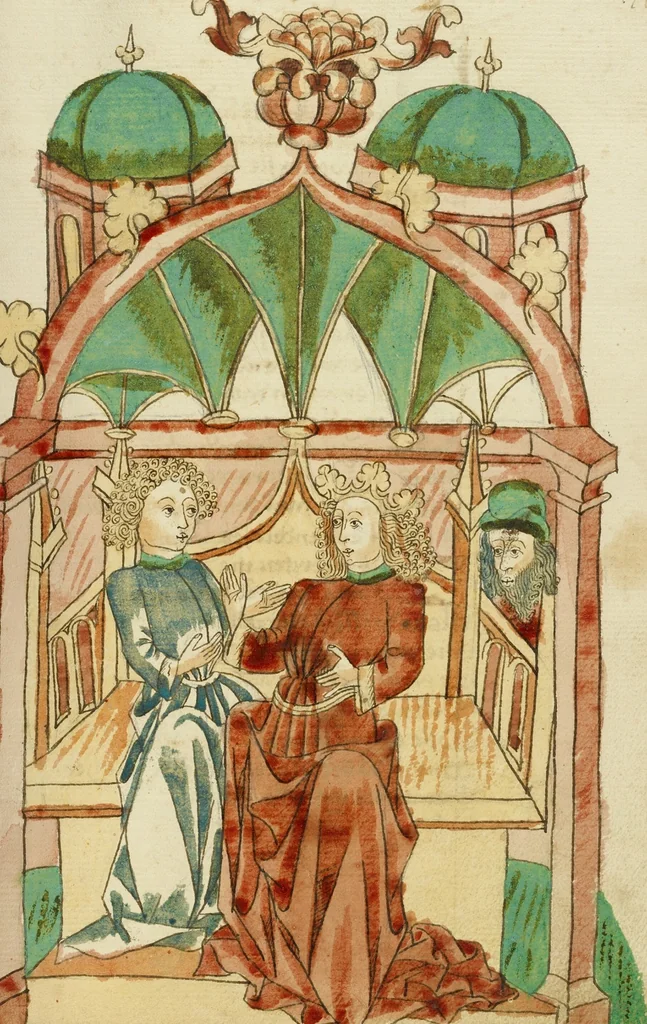 An illustration from Barlaam und Josaphat, 1469, leaf 17