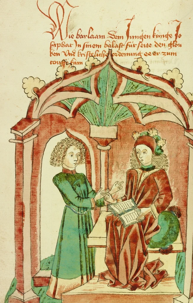 An illustration from Barlaam und Josaphat, 1469, leaf 18