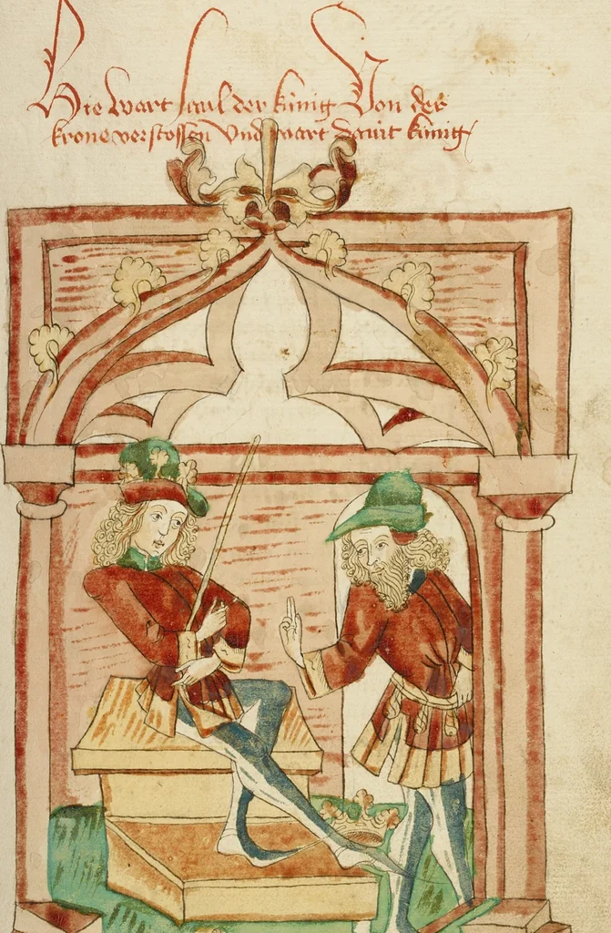 An illustration from Barlaam und Josaphat, 1469, leaf 27