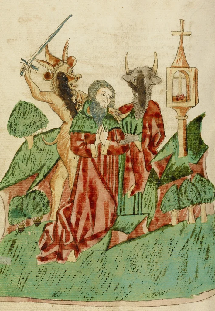 An illustration from Barlaam und Josaphat, 1469, leaf 32