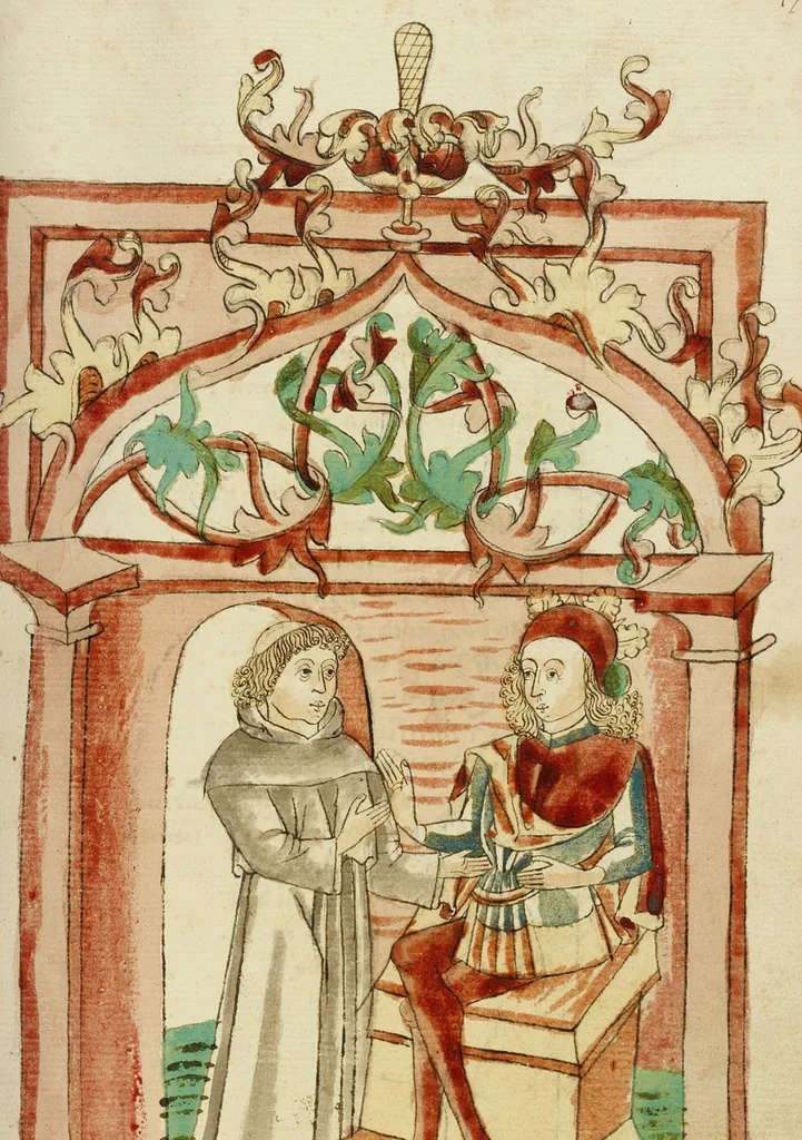 An illustration from Barlaam und Josaphat, 1469, leaf 35
