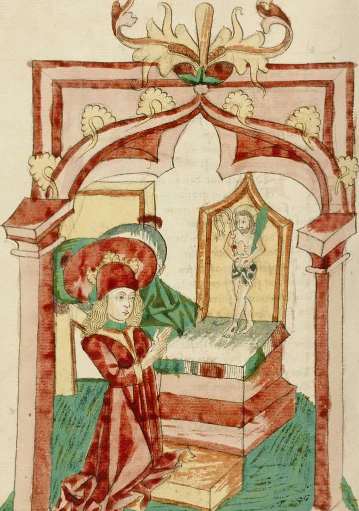 An illustration from Barlaam und Josaphat, 1469, leaf 38