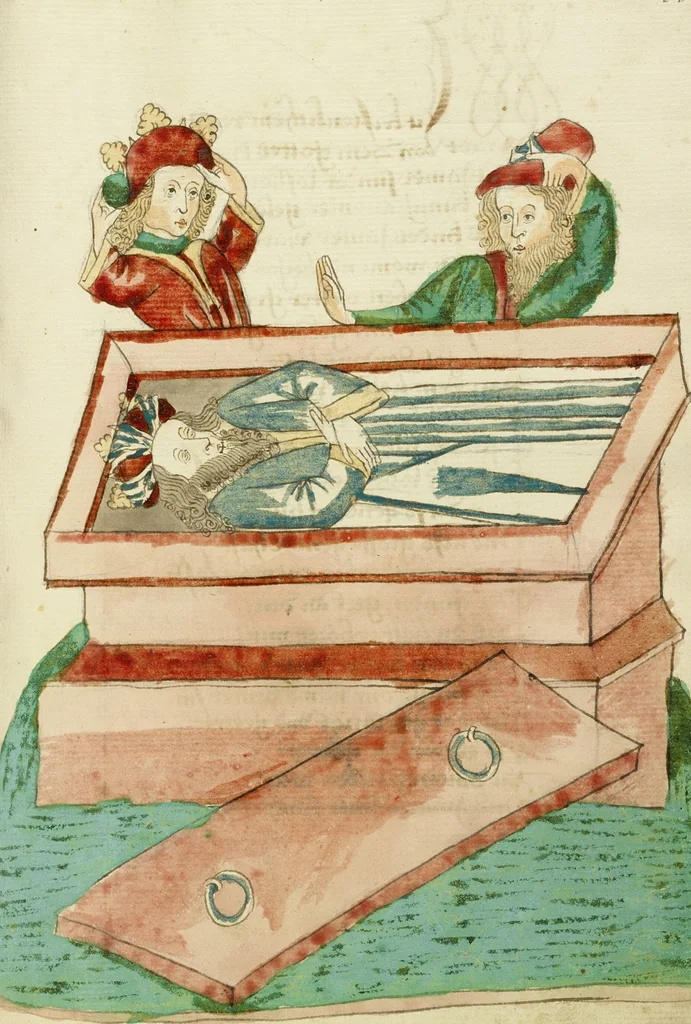An illustration from Barlaam und Josaphat, 1469, leaf 44