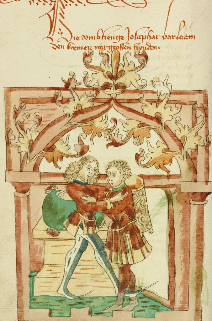 An illustration from Barlaam und Josaphat, 1469, leaf 45