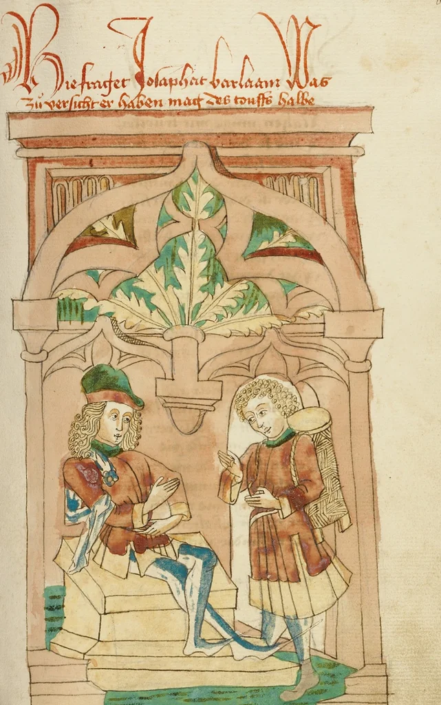 An illustration from Barlaam und Josaphat, 1469, leaf 47