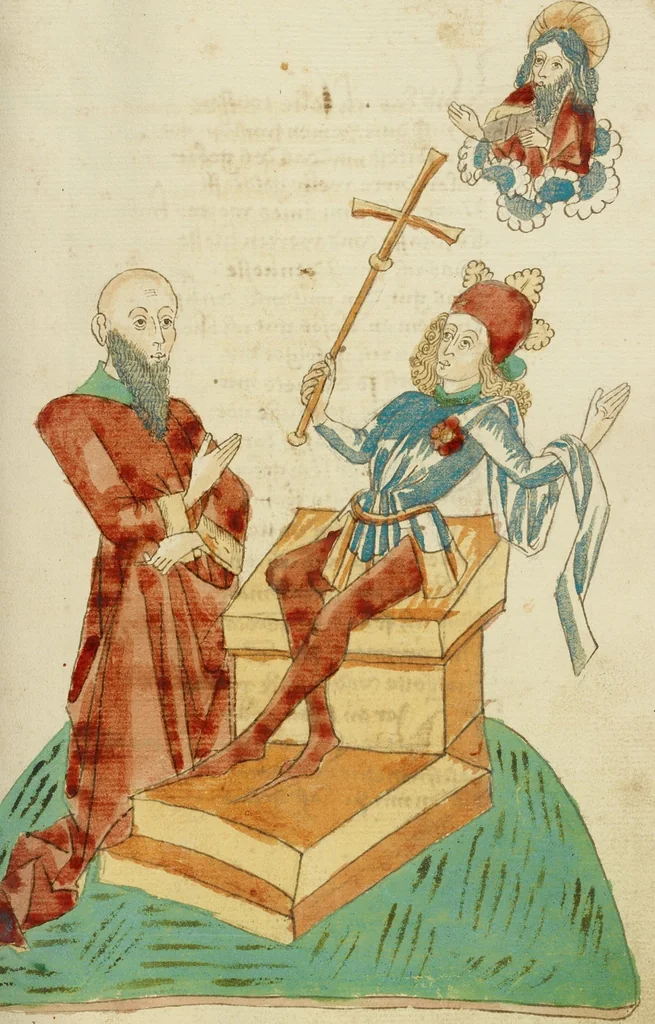 An illustration from Barlaam und Josaphat, 1469, leaf 5
