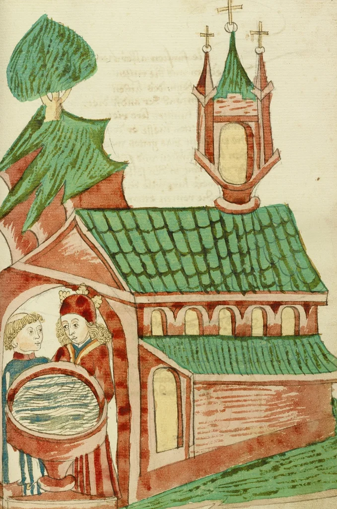 An illustration from Barlaam und Josaphat, 1469, leaf 50