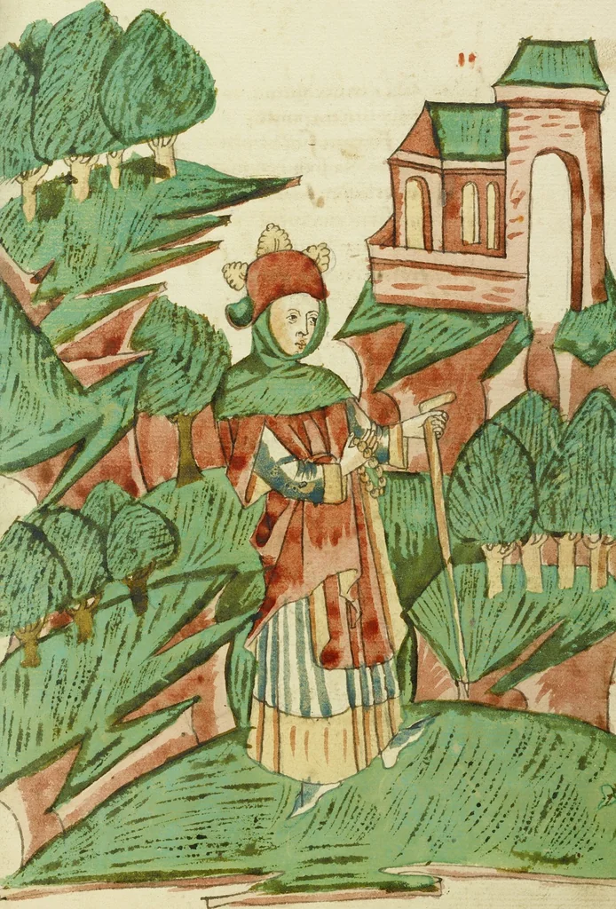 An illustration from Barlaam und Josaphat, 1469, leaf 51