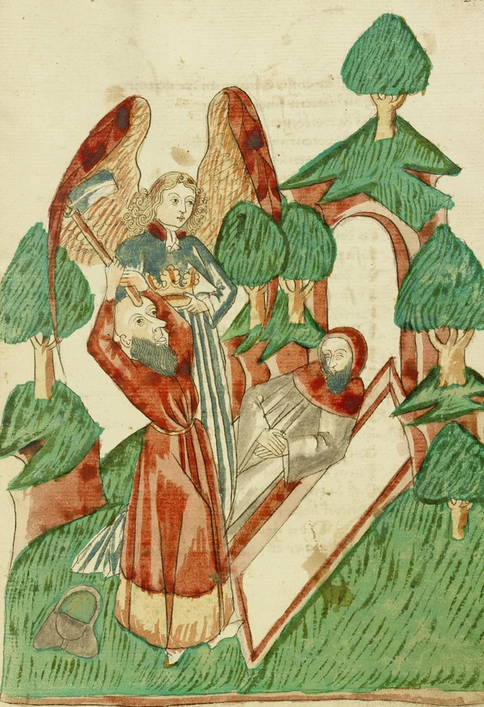 An illustration from Barlaam und Josaphat, 1469, leaf 53