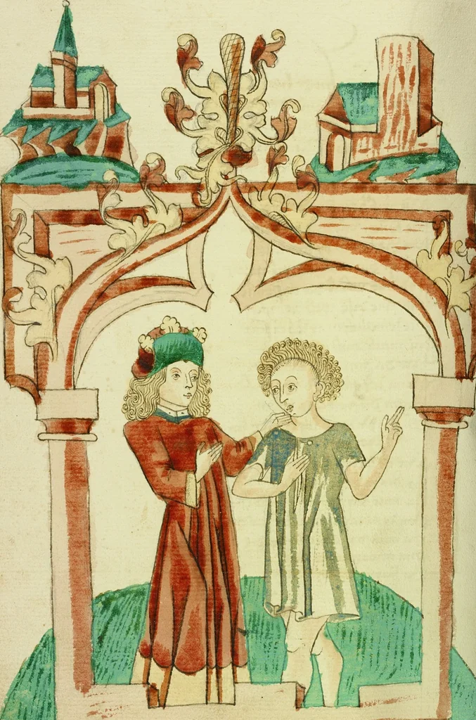 An illustration from Barlaam und Josaphat, 1469, leaf 59