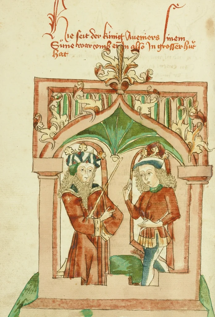 An illustration from Barlaam und Josaphat, 1469, leaf 62